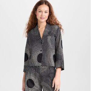 Desmond & Dempsey Shirt  Eclipse Print Boxy Shirt